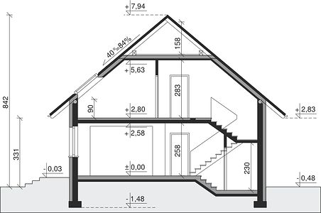 Фасад дома HGD-1228-15 Фасад дома HGD-1228-15