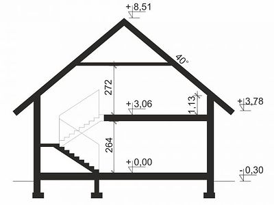 Фасад дома DHI-6187-36 Фасад дома DHI-6187-36