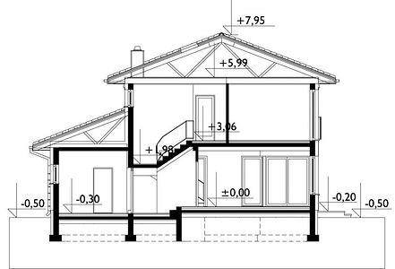 Фасад дома AFH-3829-87 Фасад дома AFH-3829-87
