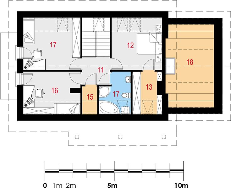 План 2 этажа дома KKH-2143-11 План 2 этажа дома KKH-2143-11