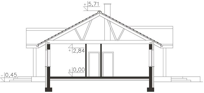 Фасад дома HBK-7263-55 Фасад дома HBK-7263-55