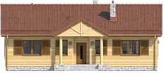 Фасад дома CAD-7398-54 Фасад дома CAD-7398-54