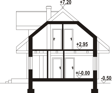 Фасад дома DHA-9974-32 Фасад дома DHA-9974-32