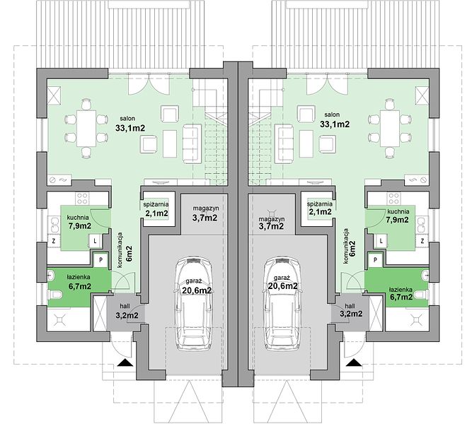План 1 этажа дома CHB-8256-64 План 1 этажа дома CHB-8256-64